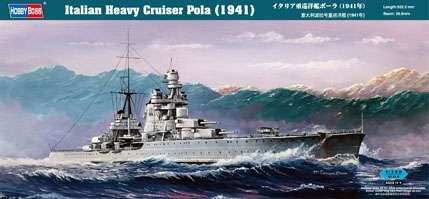 Włoski ciężki krążownik Pola (1941), plastikowy model do sklejania Hobby Boss 86502 w skali 1:350-image_Hobby Boss_86502_1