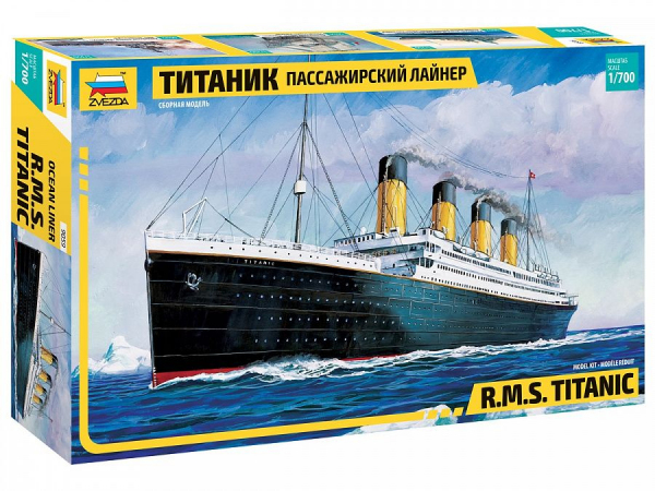 Brytyjski okręt liniowy R.M.S. Titanic, plastikowy model do sklejania Zvezda 9059 w skali 1:700-image_Zvezda_9059_1