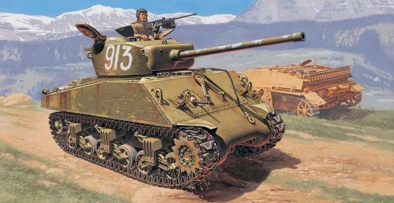 6483 техника и вооружение m4a2 76mm wet шерман 1 35