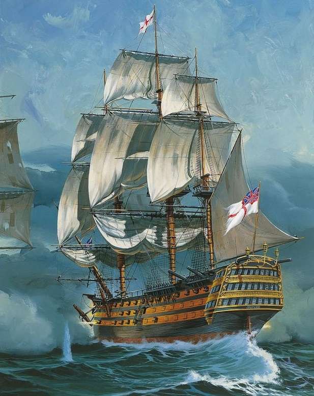 Żaglowiec Victory - flagowy okręt admirała Nelsona w bitwie pod Trafalgarem w 1805 r., zestaw modelarski do sklejania Revell 05767 w skali 1:225-image_Revell_05767_1