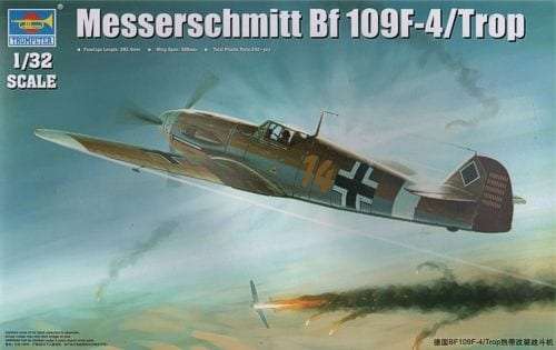 Niemiecki myśliwiec z okresu WWII Messerschmitt Bf109E-4/Trop do sklejania model_trumpeter_02293_image_1-image_Trumpeter_02293_1