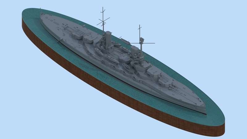 Niemiecki pancernik Konig, model okrętu do sklejania w skali 1:700 model_icm_s014_image_2-image_ICM_S.014_3