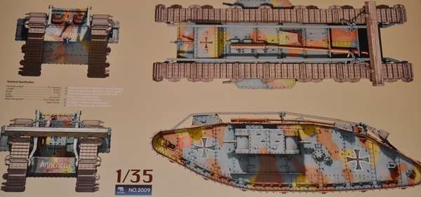 British WWI Heavy battle tank Mark IV Female model_do_sklejania_skala_1_35_takom_2009_image_6-image_Takom_2009_8