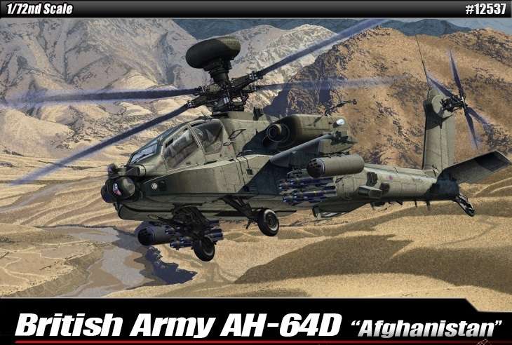 Helikopter Apache AH-64D z konfliktu w Afganistanie, plastikowy model do sklejania Academy 12537 w skali 1:72-image_Academy_12537_1