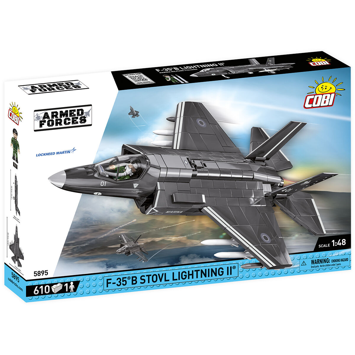 Wielozadaniowy samolot F-35B STOVL Lightning II z klocków Cobi 5895