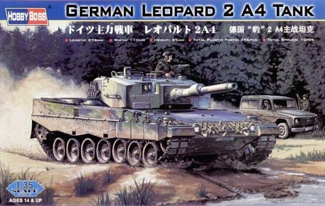 Niemiecki czołg Leopard 2 A4, plastikowy model do sklejania Hobby Boss nr 82401 w skali 1:35-image_Hobby Boss_82401_1