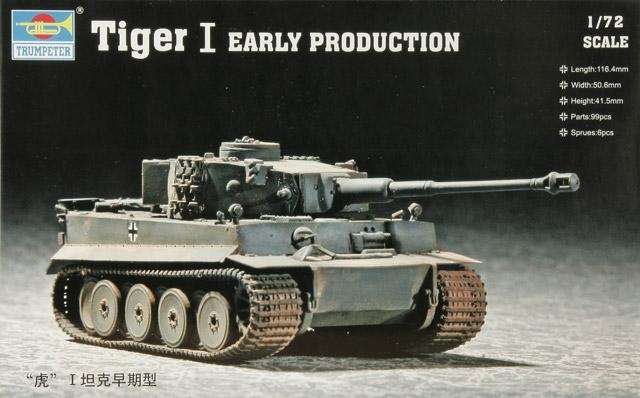 Niemiecki czołg Tiger I wczesna produkcja, model redukcyjny do sklejania, Trumpeter 07242.-image_Trumpeter_07242_1