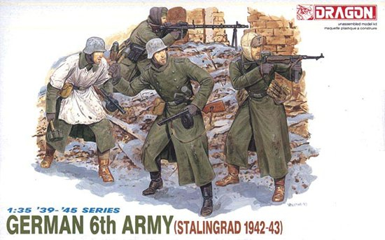 Figurki do sklejania w skali 1:35 niemieckich żołnierzy z 6 armii spod Stalingradu (1942-43) -image_Dragon_6017_1