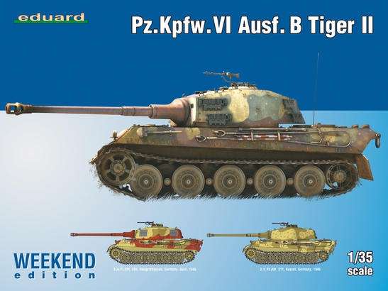 Model do sklejania ciężkiego czołgu Tiger II w skali 1:35, model Eduard 3741-image_Eduard_3741_1