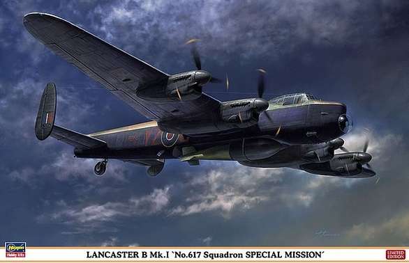 Brytyjski ciężki czterosilnikowy bombowiec Avro Lancaster B Mk.I, plastikowy model do sklejania Hasegawa 02177 w skali 1:72-image_Hasegawa Hobby Kits_02177_1