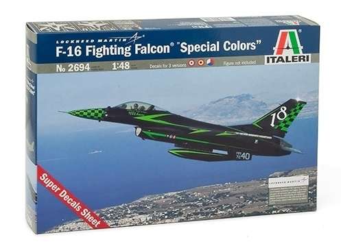 Amerykański myśliwiec wielozadaniowy Lockheed Martin F-16 Fighting Falcon, plastikowy model do sklejania Italeri 2694 w skali 1:48-image_Italeri_2694_1