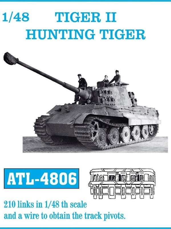 Metalowe gąsienice do modelu Tiger II / Hunting Tiger w skali 1:48, Friulmodel ATL-4806-image_Friulmodel_ATL-4806_1