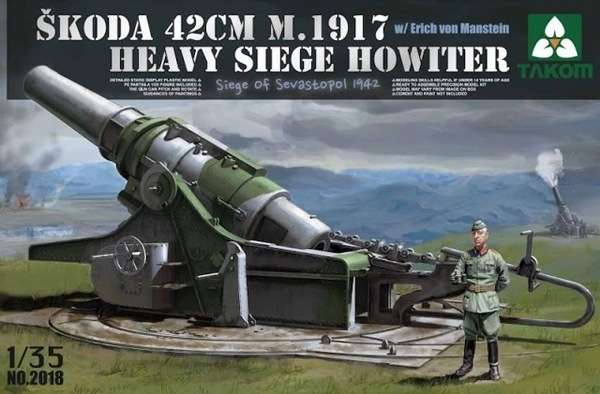 Plastikowy model do sklejania ciężkie haubicy Skoda M1917 42cm w skali 1:35. Model firmy Takom 2018.-image_Takom_2018_1