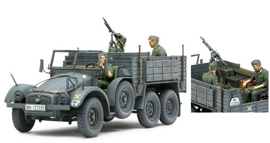 Niemiecki transporter piechoty - 6x4 Truck Krupp Protze (Kfz.70), plastikowy model do sklejania Tamiya 35317 w skali 1/35.-image_Tamiya_35317_1