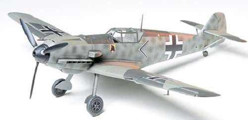 Niemiecki myśliwiec Messerschmitt Bf109 E-3, plastikowy model do sklejania Tamiya 61050 w skali 1:48-image_Tamiya_61050_1