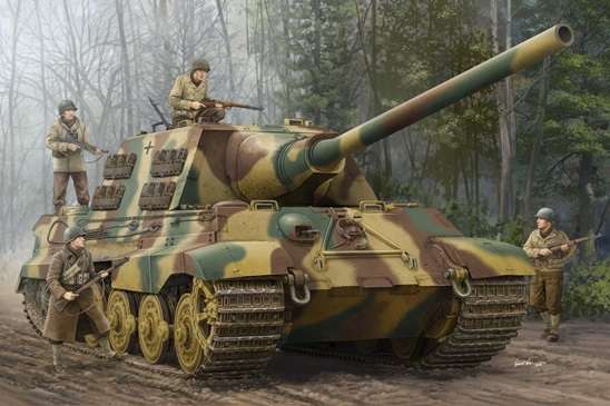 Niemiecki ciężki niszczyciel czołgów Sd.Kfz.186 Jagdtiger, plastikowy model do sklejania Trumpeter 00923 w skali 1:16-image_Trumpeter_00923_1