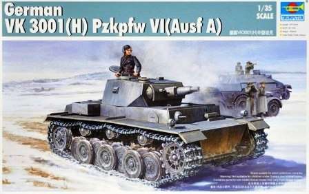 Niemiecki czołg VK3001(H) PzKpfw VI wersja A , plastikowy model do sklejania Trumpeter 01515 w skali 1:35-image_Trumpeter_01515_1
