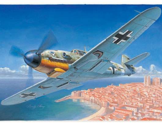 Niemiecki myśliwiec z okresu WWII - model_do_sklejania_Messerschmitt Bf 109F-4_trumpeter_02292_image_1-image_Trumpeter_02292_1