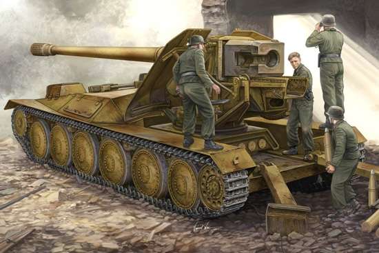 German 12.8cm PaK 44 Waffenträger Krupp 1 Trumpeter 05523 model_tru05523_image_1-image_Trumpeter_05523_1