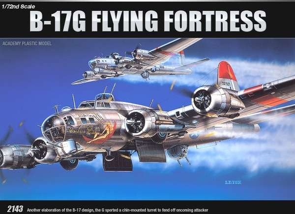 Model do sklejania amerykańskiej latającej fortecy B-17G w skali 1:72.-image_Academy_12490_1