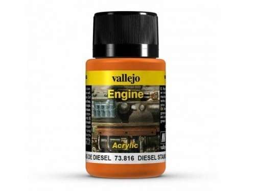 Preparat Vallejo 73816 Diesel Stains - do tworzenia efektu plam oleju napędowego na modelach, dioramach-image_Vallejo_73816_1