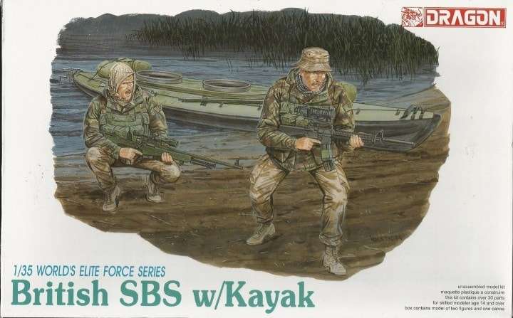 Zestaw figurek brytyjskich komandosów SBS z kajakami -image_Dragon_3023_1