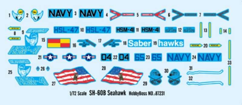 Plastikowy model amerykańskiego śmigłowca SH-60B Seahawk - sklep modeledo - image_2-image_Hobby Boss_87231_2