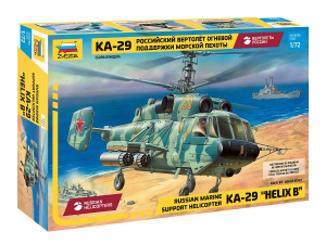 Zvezda 7221 Russian Marine Helicopter Helix B Ka-29 1/72