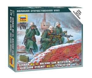 Zvezda 6210 German MG-34 machine-gun with crew  