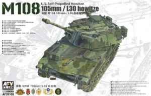 M108 105mm / L30 howitzer model AFV AF35108 in 1-35