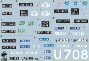 35D22 Polska kalkomania - UAZ 469 w Polsce cz.1 - 1/35