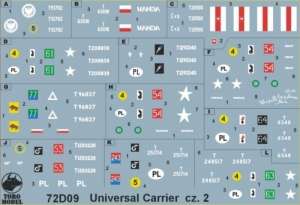 72D09 Polska kalkomania 1-72 Universal Carrier w WP i PSZ cz.2