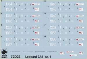 72D22 Kalkomania 1-72 Leopard 2A5 w 34 Brygadzie Kawalerii cz.1