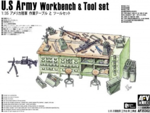 AFV AF35302 Wojskowy stół warsztatowy i zestaw narzędzi model 1-35