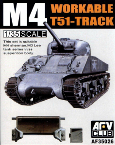 AFV Club 35026 Gąsienice do M4 Sherman & M3 Lee (T51-Track) - Workable Track Links 1/35 