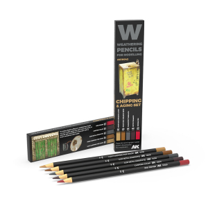 AK Interactive 10042 Chipping & Aging Set - Weathering Pencils
