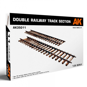 AK Interactive 35011 Double Railway Track Section 1/35