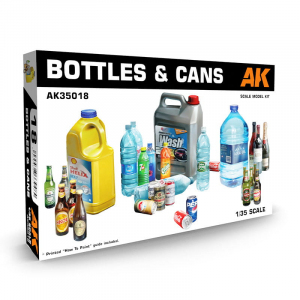 AK Interactive 35018 Bottles & Cans 1/35