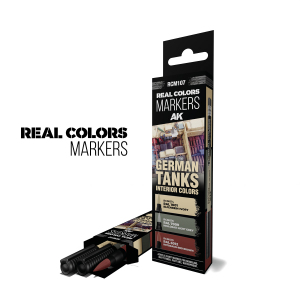 AK Interactive RCM107 German Tanks Interior Colors - Real Colors Markers Set