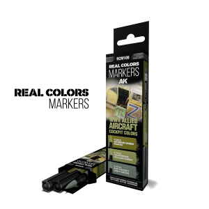 AK Interactive RCM109 WWII Allied Aircraft Cockpit Colors - Real Colors Markers Set