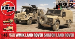 Airfix A06301 Dwa modele Land Rover WMIK i Snatch