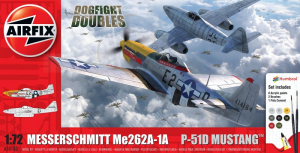 Airfix A50183 Zestaw z farbami Messerschmitt Me262A-1A i P-51D Mustang