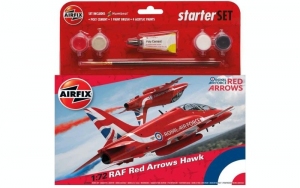Airfix A55202C Samolot RAF Red Arrows Hawk z farbami i klejem