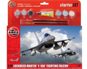 Airfix A55312 Zestaw startowy F-16A Fighting Falcon z farbami