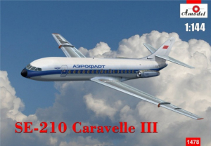 Amodel 1478 Samolot pasażerski SE-210 Caravelle III model 1-144