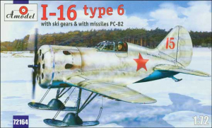 Amodel 72164 I-16t.6 & rockets RS-82 w/ ski gears