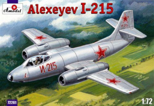 Amodel 72261 Samolot Aleksiejew I-215 model 1-72