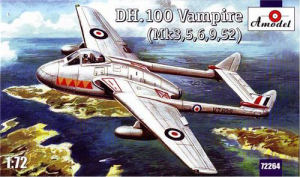 Amodel 72264 Vampire Mk-3,5,6,9,52 1:72
