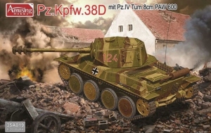 Amusing Hobby 35A019 Czołg Panzer 38D z Pz.IV Turm 8cm PAW 600