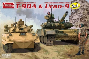 Amusing Hobby 35A053 Russian Main Battle Tank T-90A & Uran-9 2 in 1